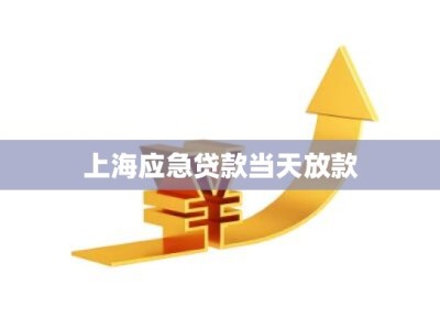 上海应急贷款当天放款